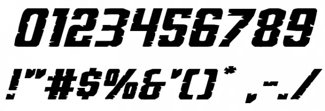 G.I. Incognito Squat Italic Font OTHER CHARS