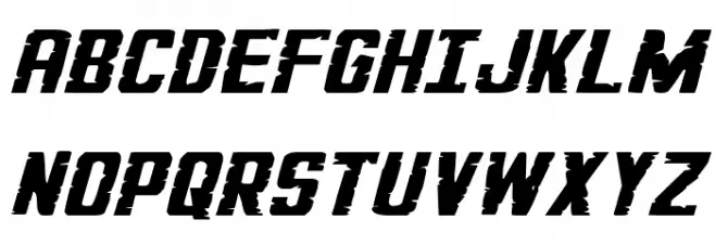 G.I. Incognito Squat Italic Font Litere mari