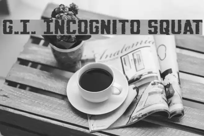 G.I. Incognito Squat フォント examples