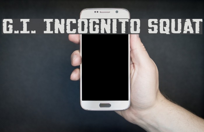 G.I. Incognito Squat Font examples