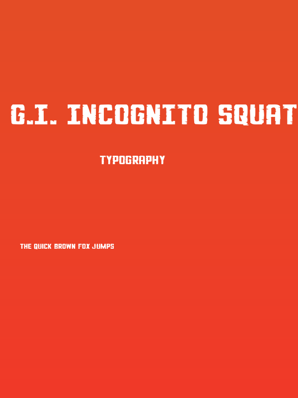 G.I. Incognito Squat Poster