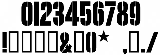 G.I. JERK Font OTHER CHARS