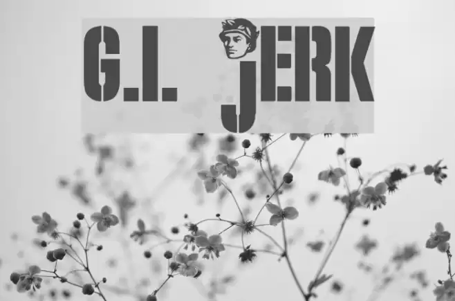 G.I. JERK Font examples