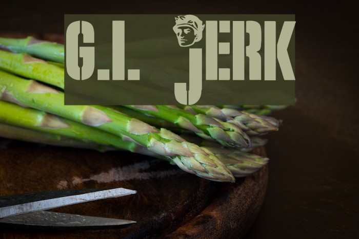 G.I. JERK Font examples