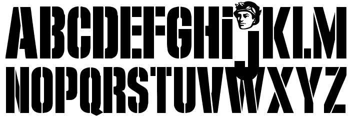 G.I. JERK Font LOWERCASE