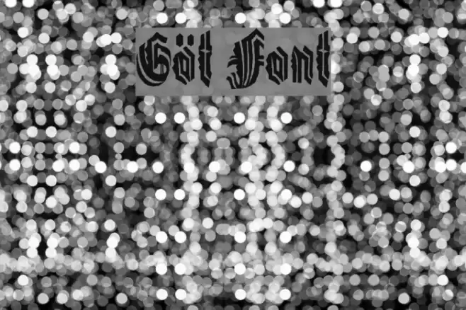 Göt Font examples