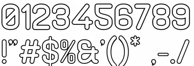 GABOED Outline Font OTHER CHARS