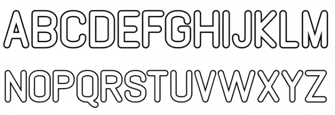GABOED Outline フォント 大文字