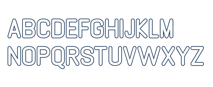 GABOED Outline Lowercase