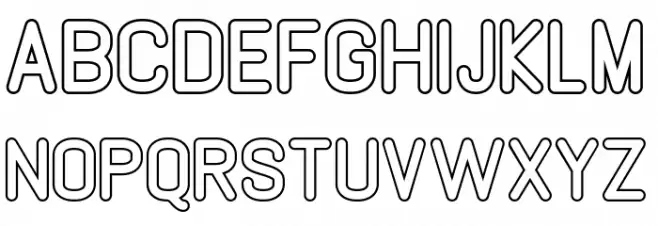 GABOED Outline Schriftart Groß