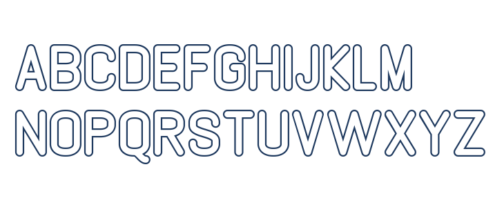 GABOED Outline Lowercase