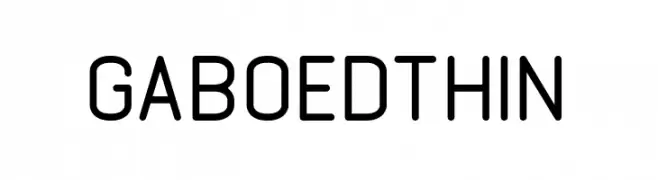 GABOED thin  Frei Schriftart Herunterladen