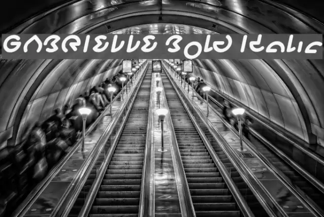 GABRIELLE Bold Italic Font examples