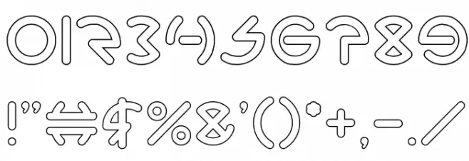 GABRIELLE-Hollow Font OTHER CHARS