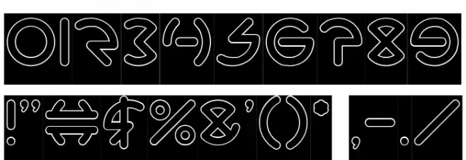 GABRIELLE-Hollow Font OTHER CHARS