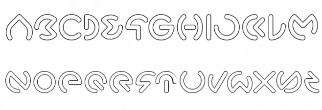 GABRIELLE-Hollow 字体 大写