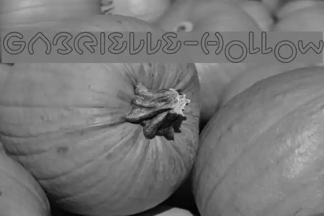 GABRIELLE-Hollow Font examples
