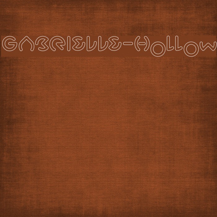 GABRIELLE-Hollow Font examples