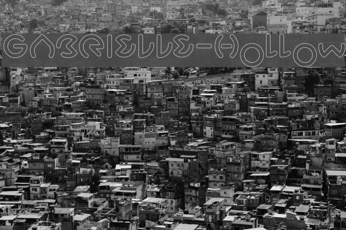 GABRIELLE-Hollow Font examples
