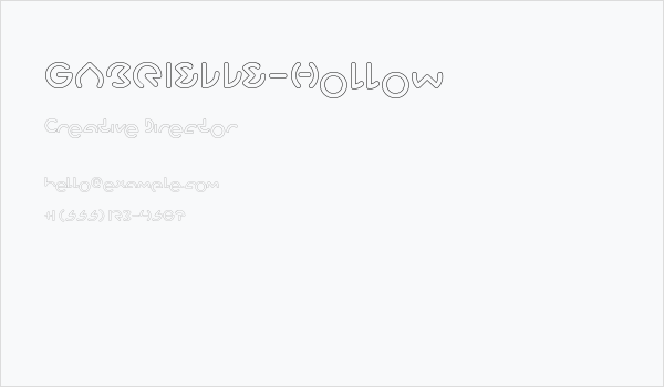 GABRIELLE-Hollow Business Card