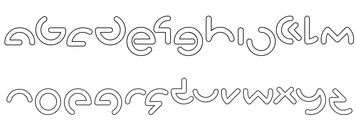 GABRIELLE-Hollow Font LOWERCASE