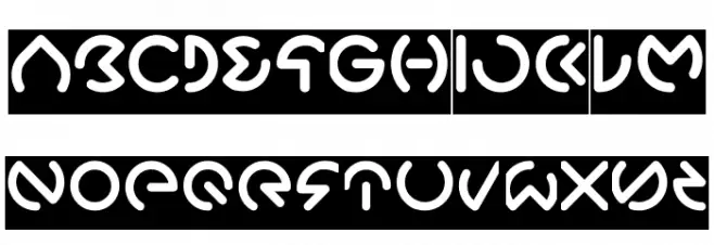 GABRIELLE-Inverse Schriftart Groß