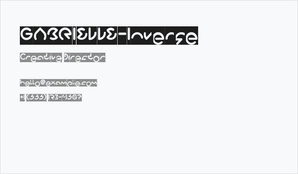 GABRIELLE-Inverse Business Card