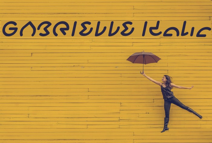 GABRIELLE Italic Font examples
