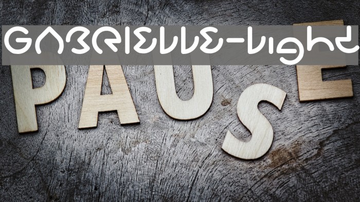 GABRIELLE-Light Font examples