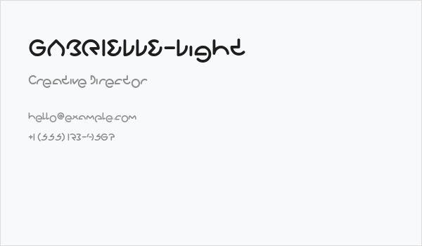 GABRIELLE-Light Business Card