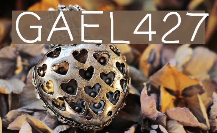 GAEL427 Font examples