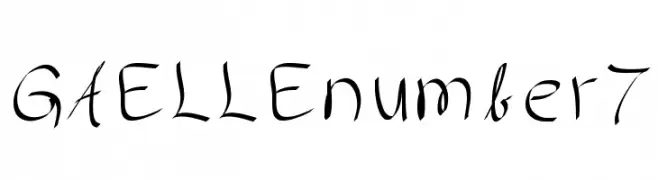 GAELLEnumber7  تنزيل الخطوط