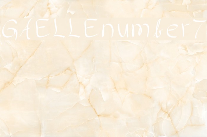 GAELLEnumber7 Font examples