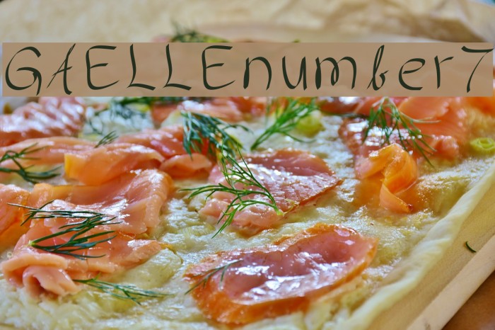 GAELLEnumber7 Font examples