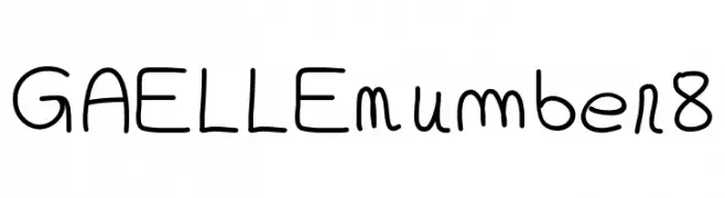 GAELLEnumber8  تنزيل الخطوط
