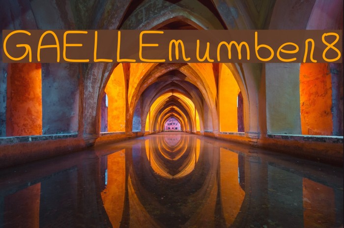 GAELLEnumber8 Font examples