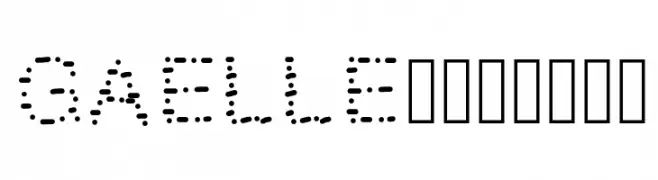 GAELLEnumber9  Frei Schriftart Herunterladen