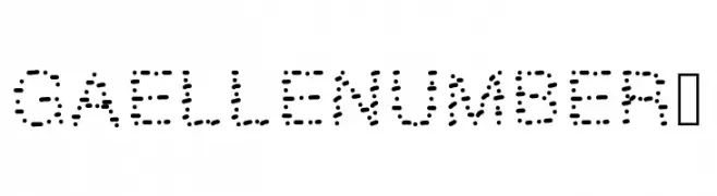 GAELLEnumber9  Frei Schriftart Herunterladen