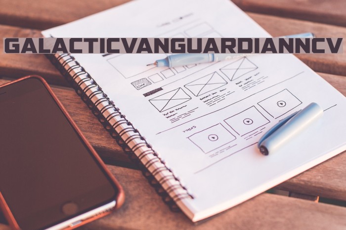 GALACTICVANGUARDIANNCV Font examples