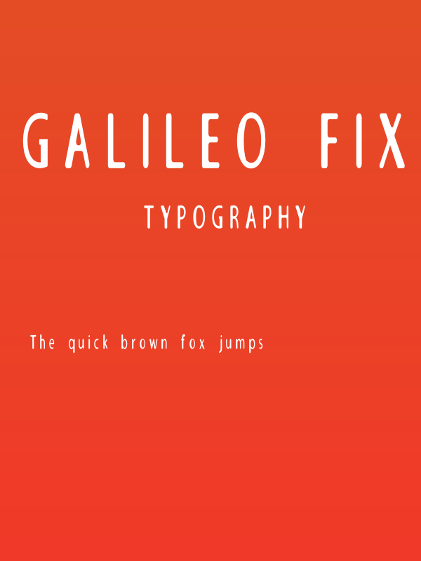 GALILEO FIXED ZOOM Poster