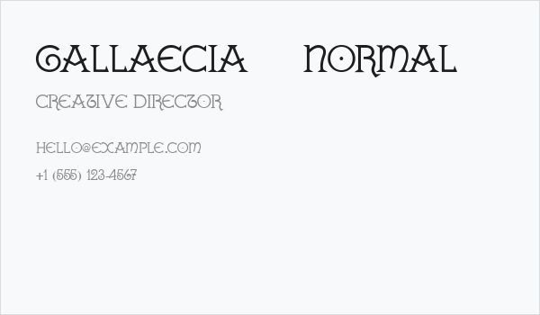 GALLAECIA     Normal Business Card