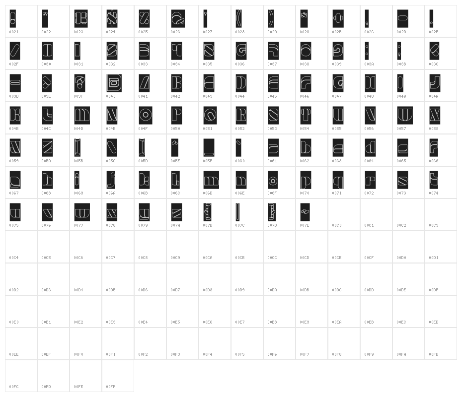GAME PLAYER-Hollow-Inverse Character Map