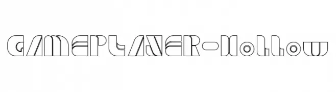 GAME PLAYER-Hollow  Free Fonts Download