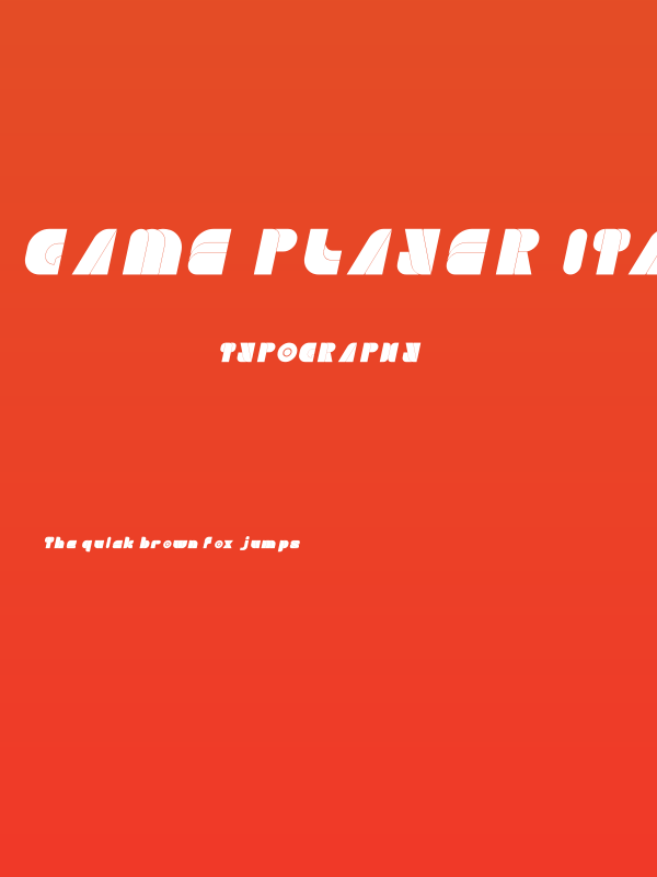 GAME PLAYER Italic Poster