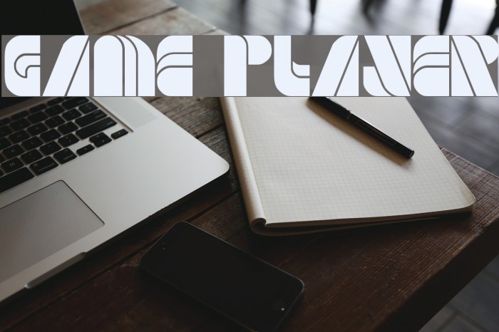 GAME PLAYER Font examples