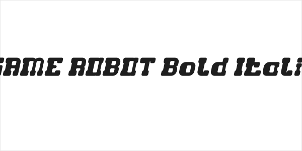 GAME ROBOT Bold Italic Logo