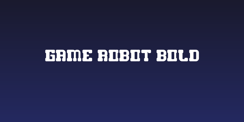 GAME ROBOT Bold Social Header