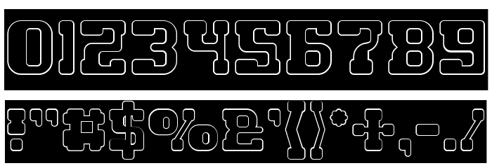 GAME ROBOT-Hollow-Inverse Font OTHER CHARS