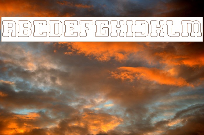 GAME ROBOT-Hollow-Inverse Font examples