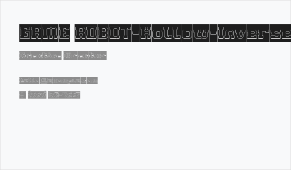 GAME ROBOT-Hollow-Inverse Business Card